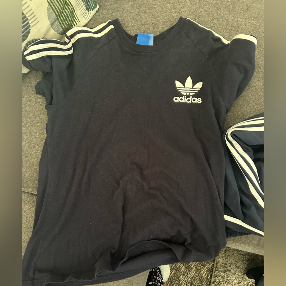 Navy blue adidas track suit - Picture 2 of 4